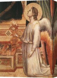 Giotto Canvas Paintings - Ognissanti Madonna [detail 2] by Giotto